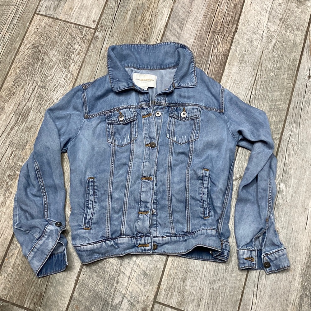 Pilcro Letterpress By Anthropologie Distressed Lyocell Denim Jacket S